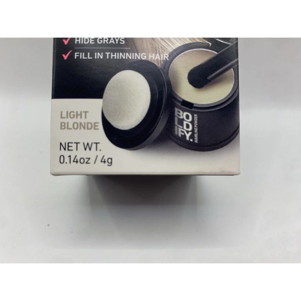 Boldify Hairline Powder Light Blonde Root Touch Up Gray Cover 0.14 oz 4g New